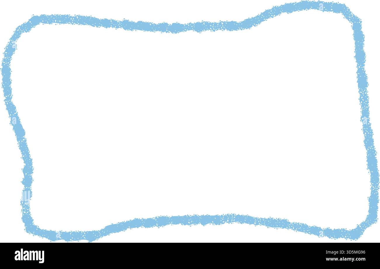 Crayon Squiggle Rectangle Quote Frame Stock Vector