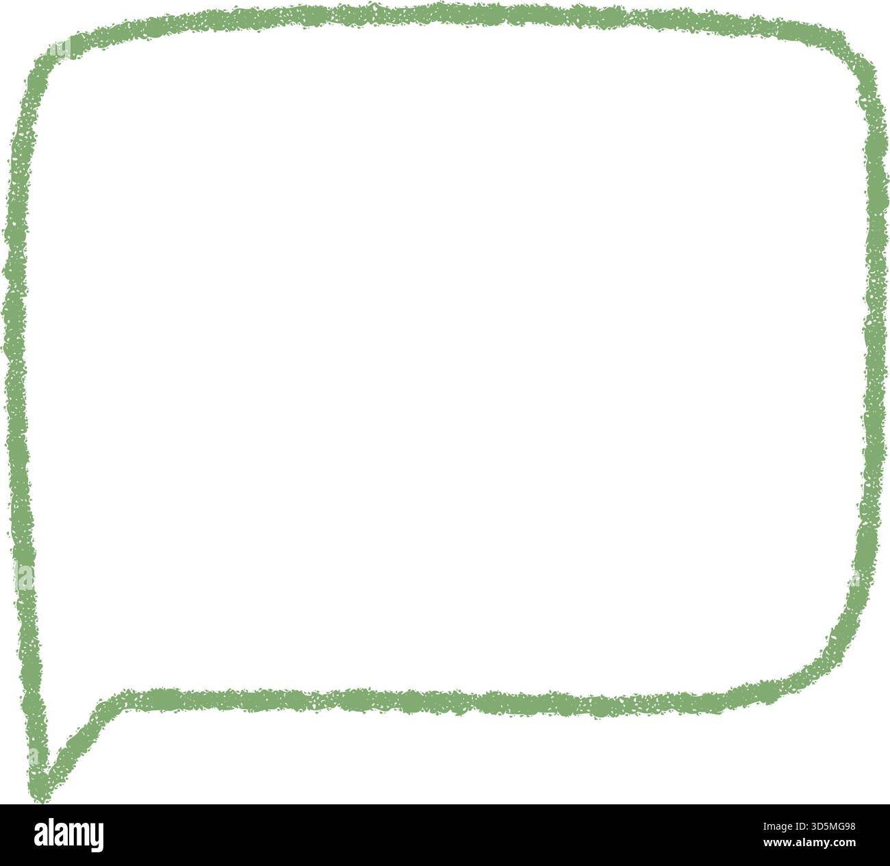 Hand Drawn Crayon Fluid Speech Balloon Stock Vector