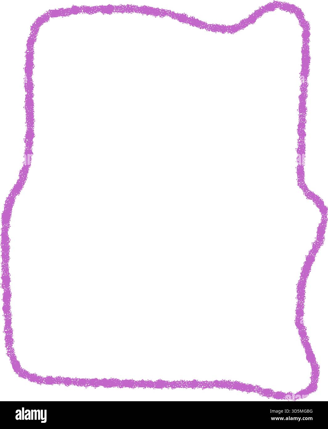 Organic Wavy Crayon Text Frame Stock Vector