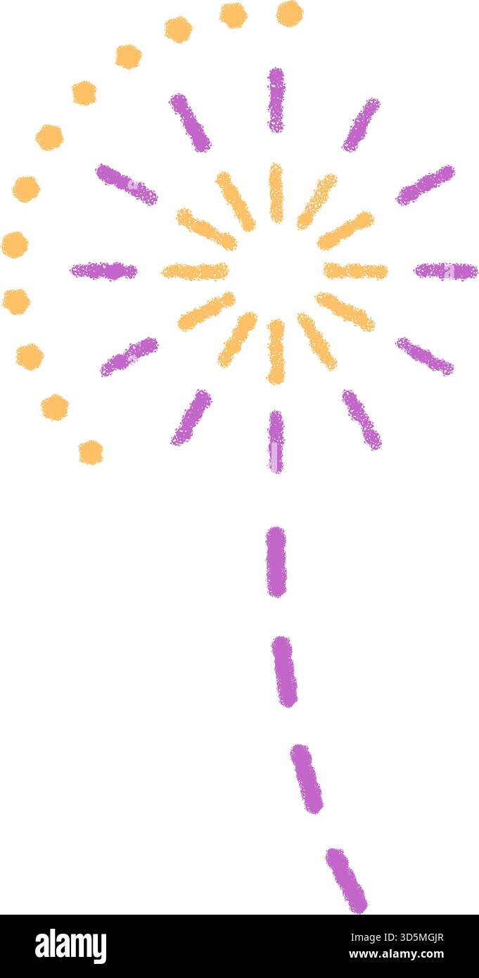 Chalk Firework Pattern With Festive Spark Stock Vector