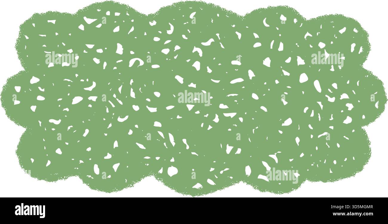 Groovy Hand Drawn Scallop Rectangle Border Stock Vector
