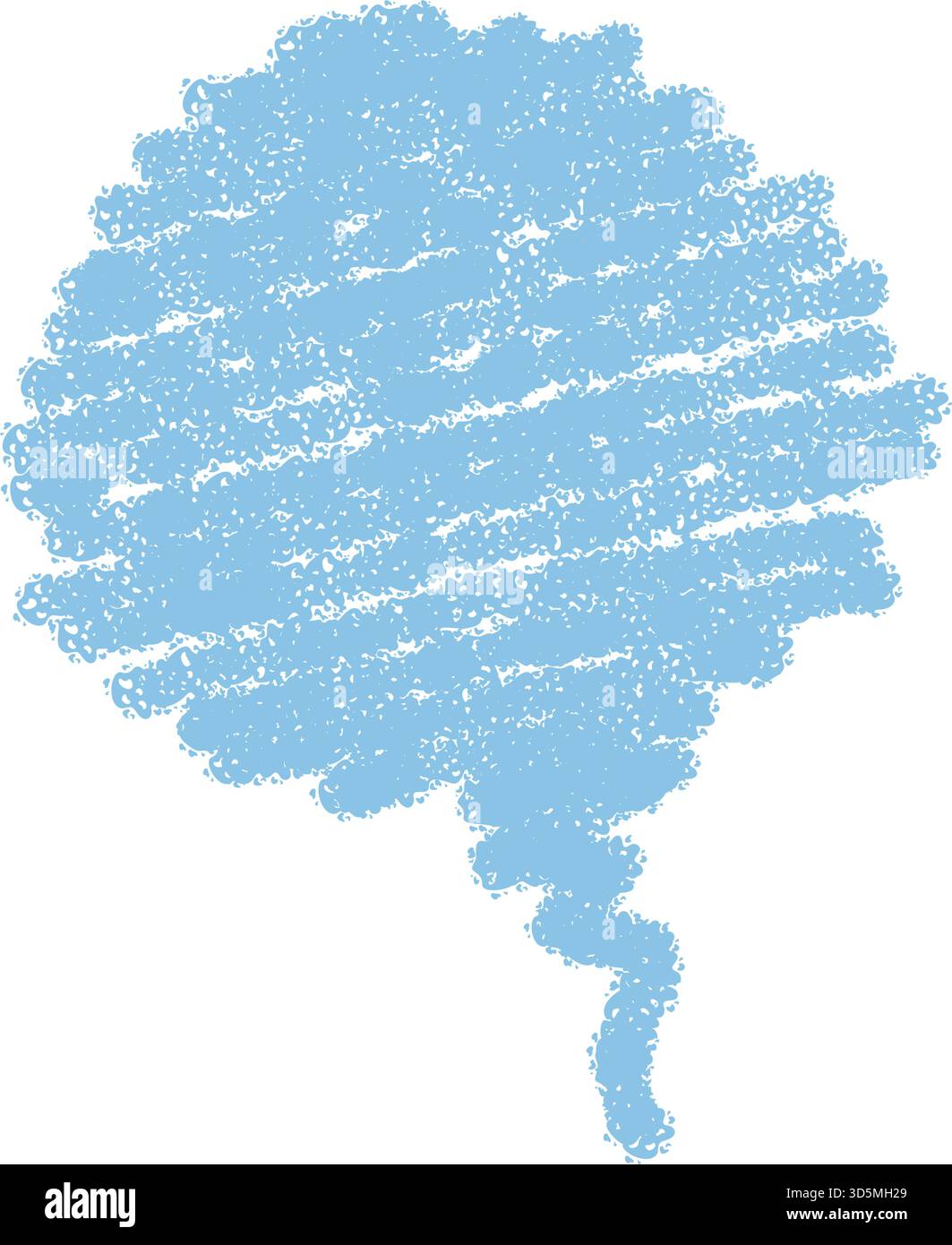 Blue Crayon Speech Balloon Scribble Stock Vector