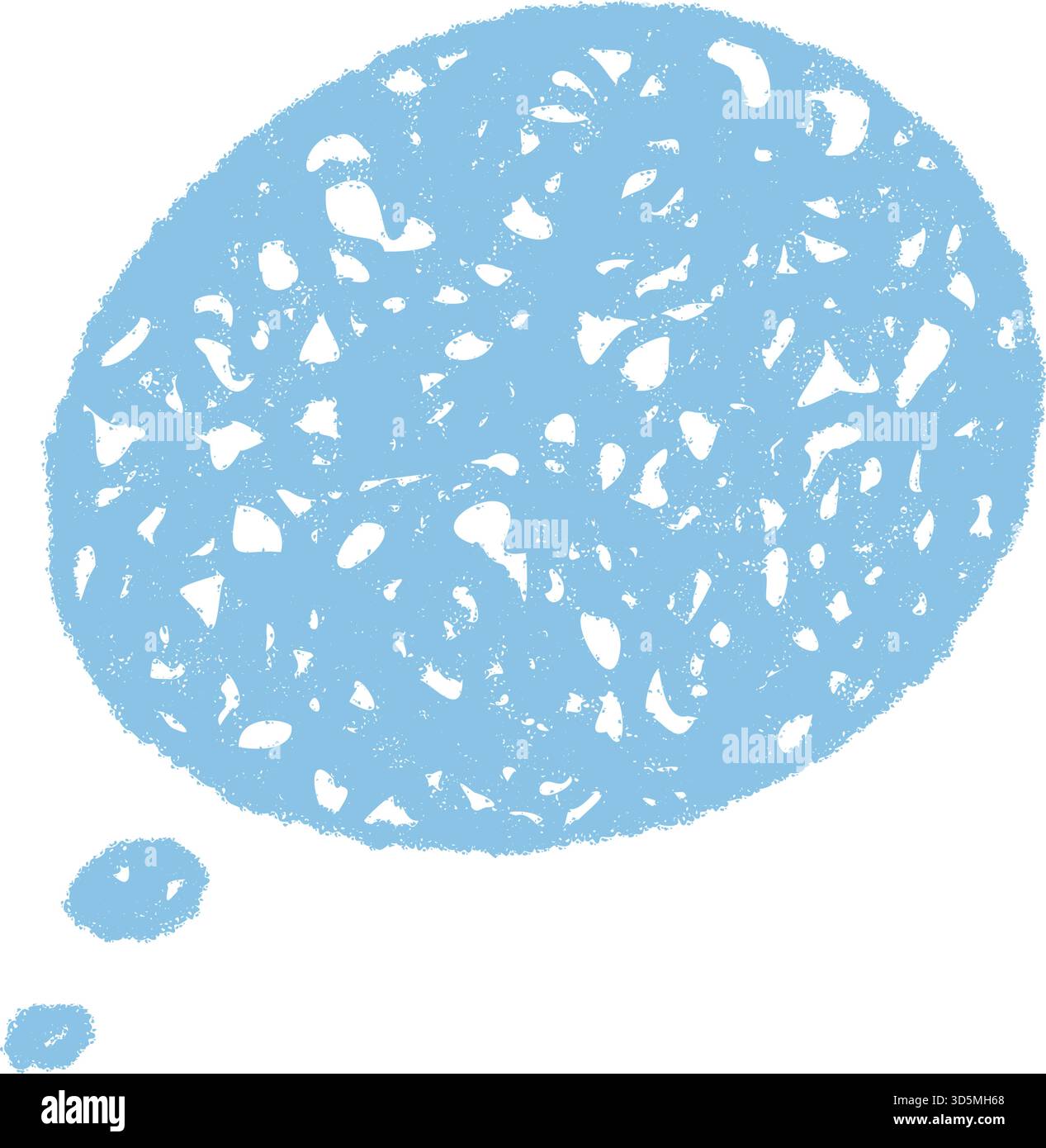 Blue Pastel Speech Bubble Sketch Stock Vector