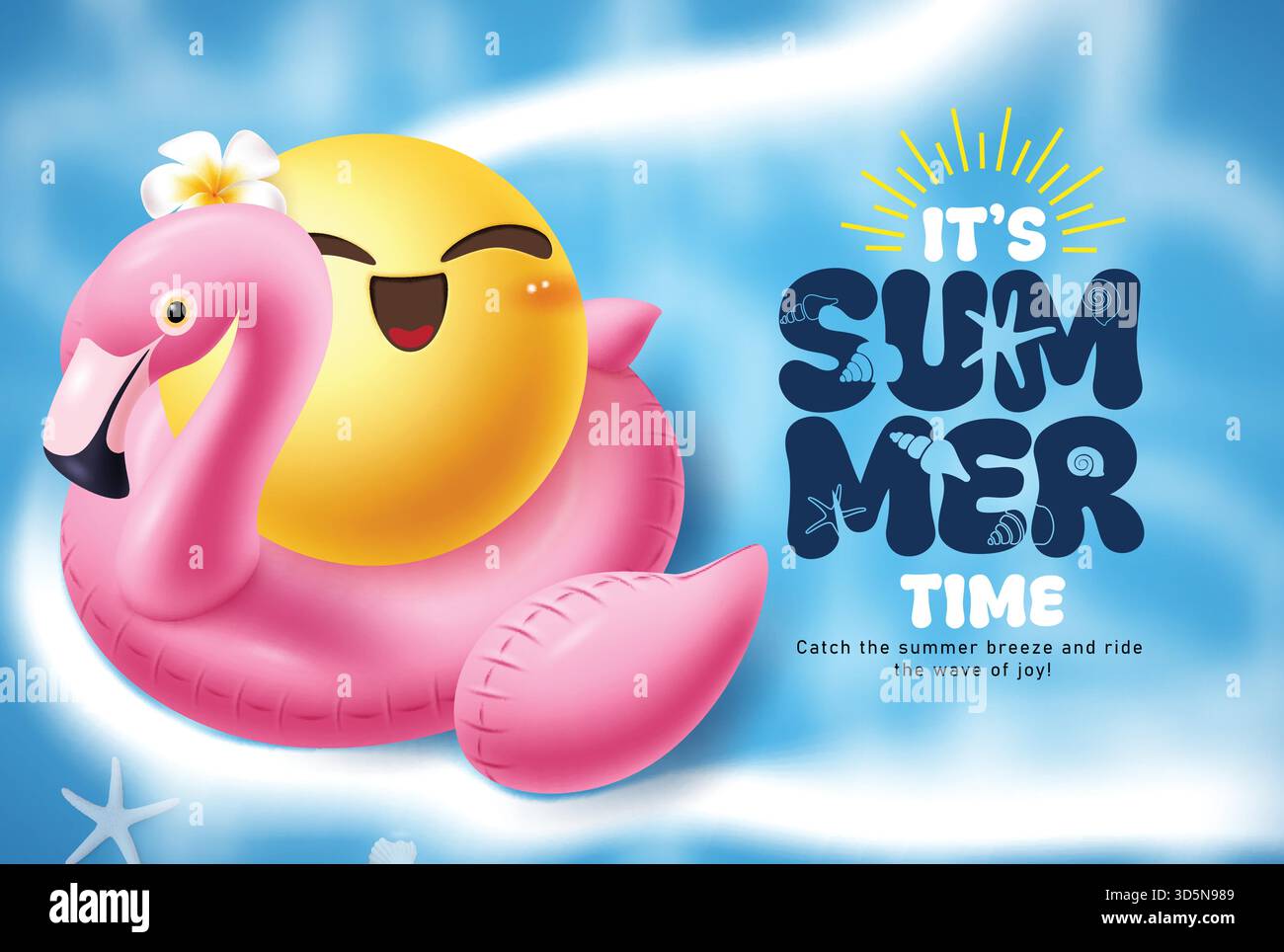 ❁⃘*.゜サマーティー❁⃘*.゜BOOST Summer time greeting clipart design. It's Summer time text clip