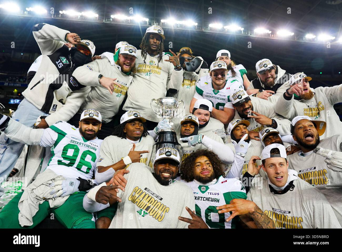 Old Saskatchewan Rough Rider Teammates of the Saskatchewan Roughriders pose for a photo as they ...
