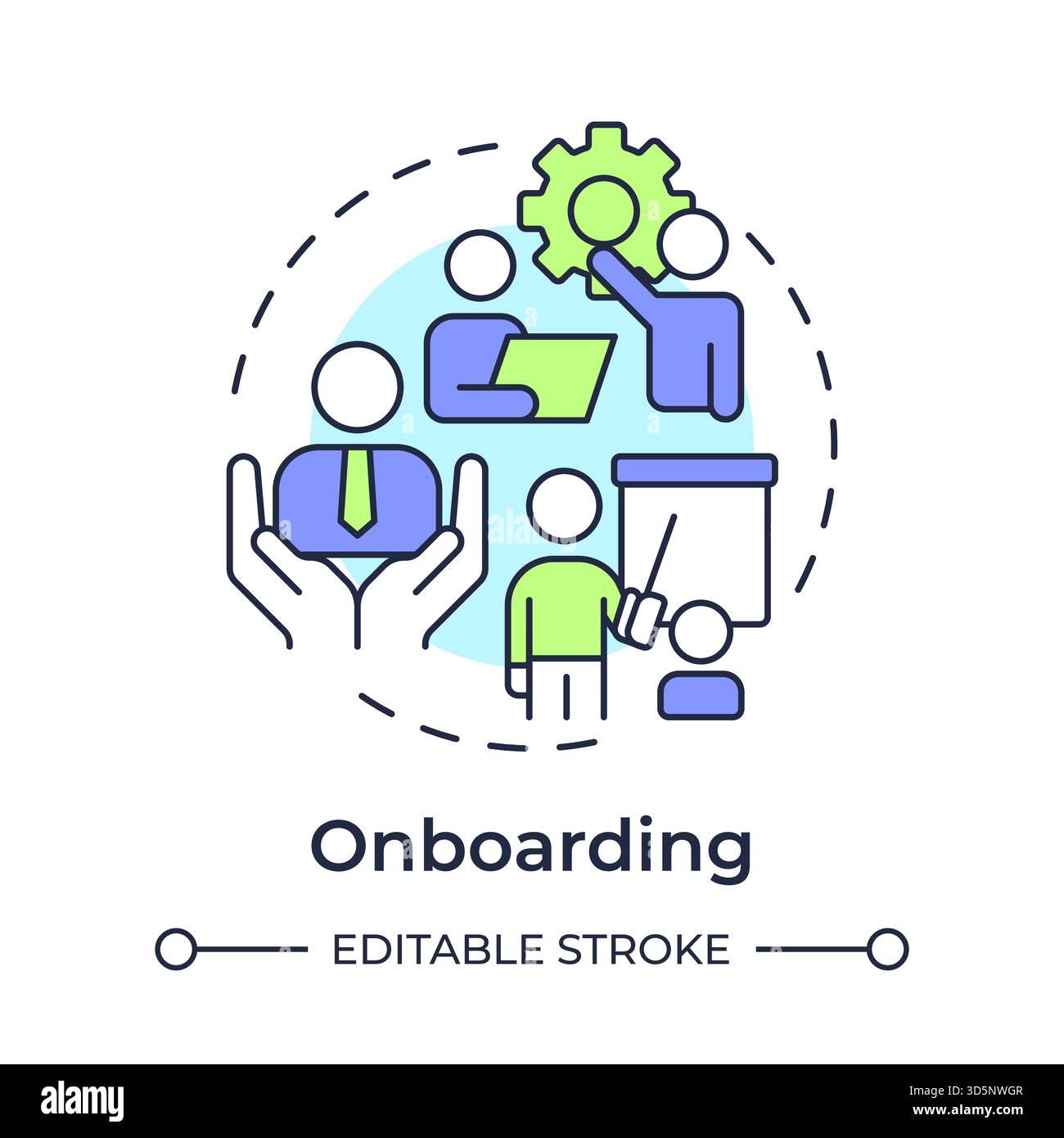 Onboarding multi color concept icon Stock Vector