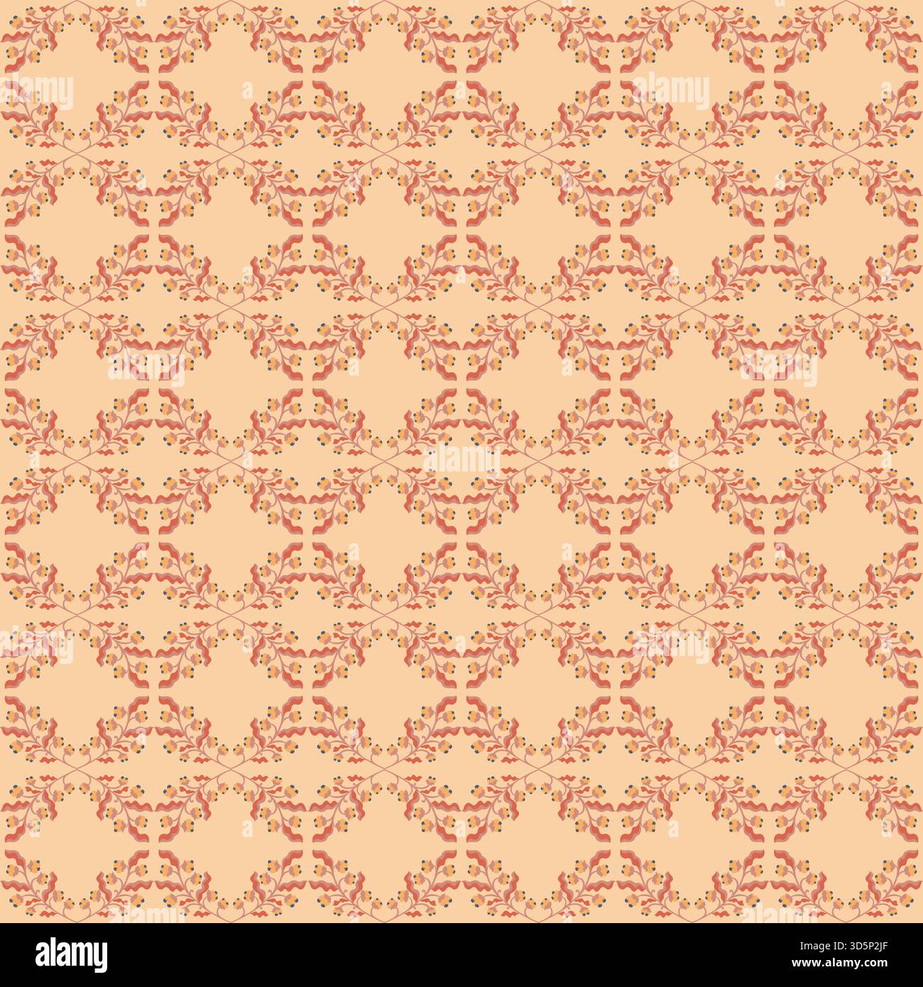 Soft Floral Lattice Seamless Pattern Stock Vector