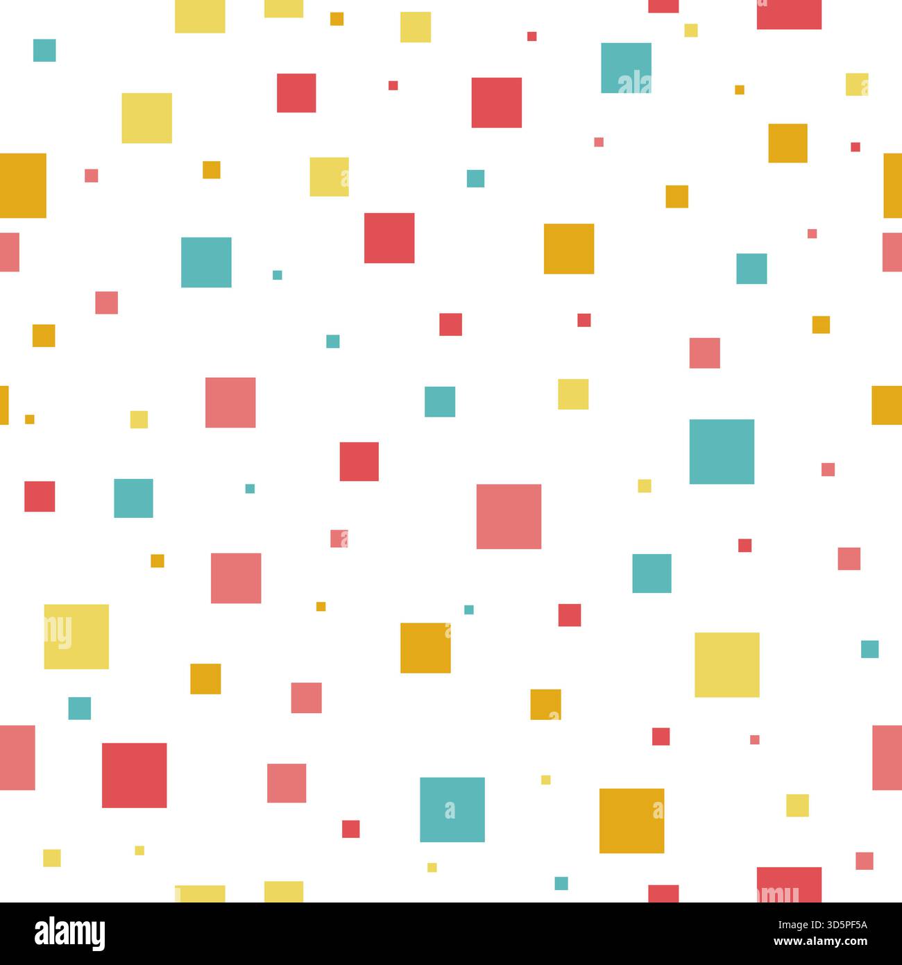 Abstract Square Colorful Seamless Pattern Design Stock Vector
