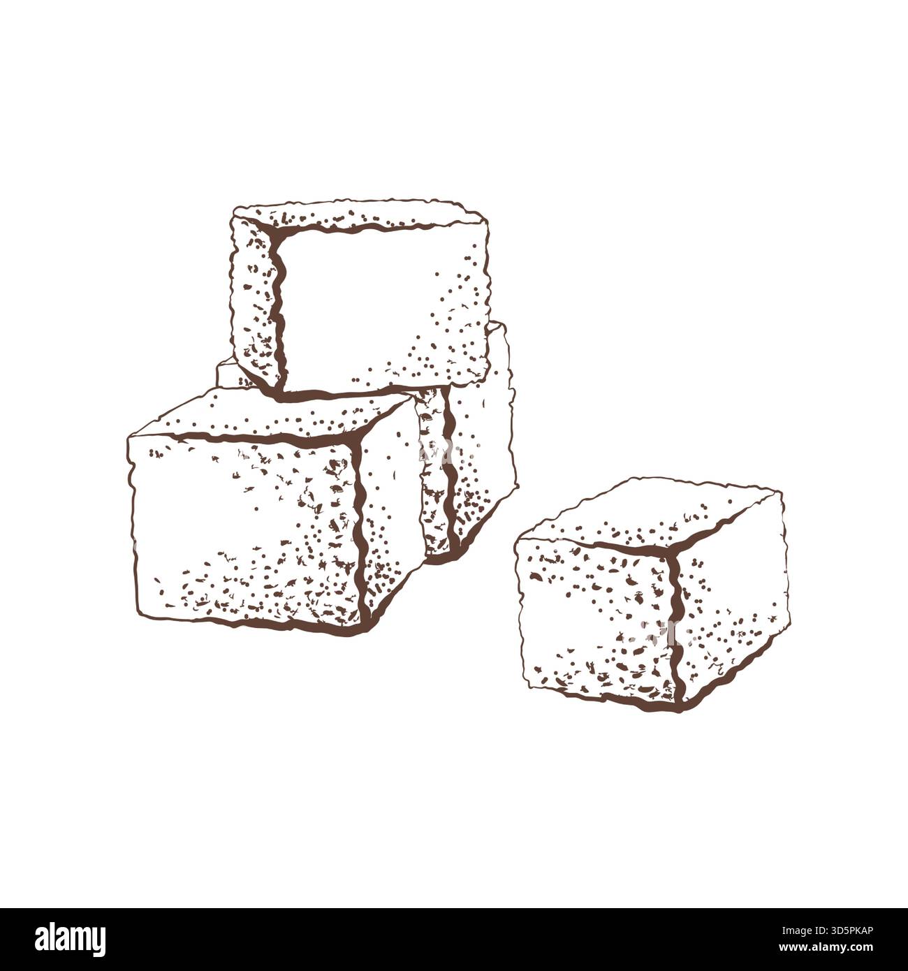 Sugar Chunks Black sugar chunks Stock Vector Images - Alamy