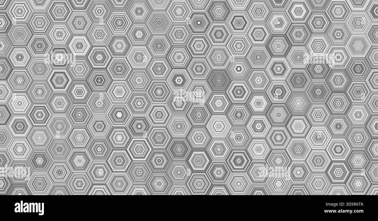 Concentric Hexagonal Pattern, Line Hexagon Geometric Background ...