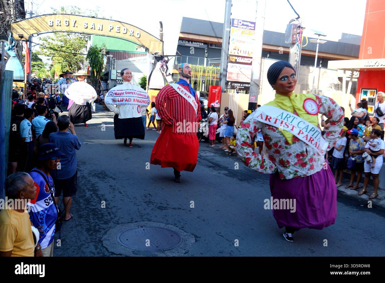 Higantes effigy walking on the streets during the celebrations of ...