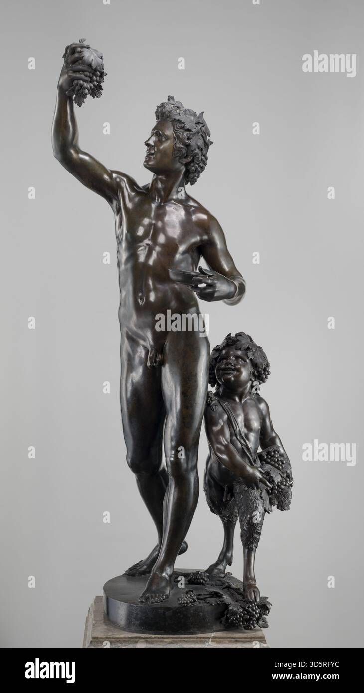 A Milanese artwork from 1580–1600 depicting Bacchus with a faun ...