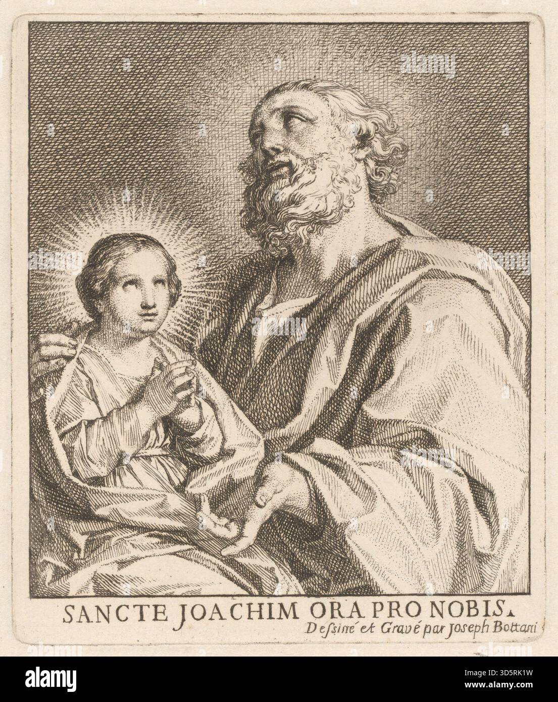 Painting by Giuseppe Bottani depicting Saint Joachim with the infant ...