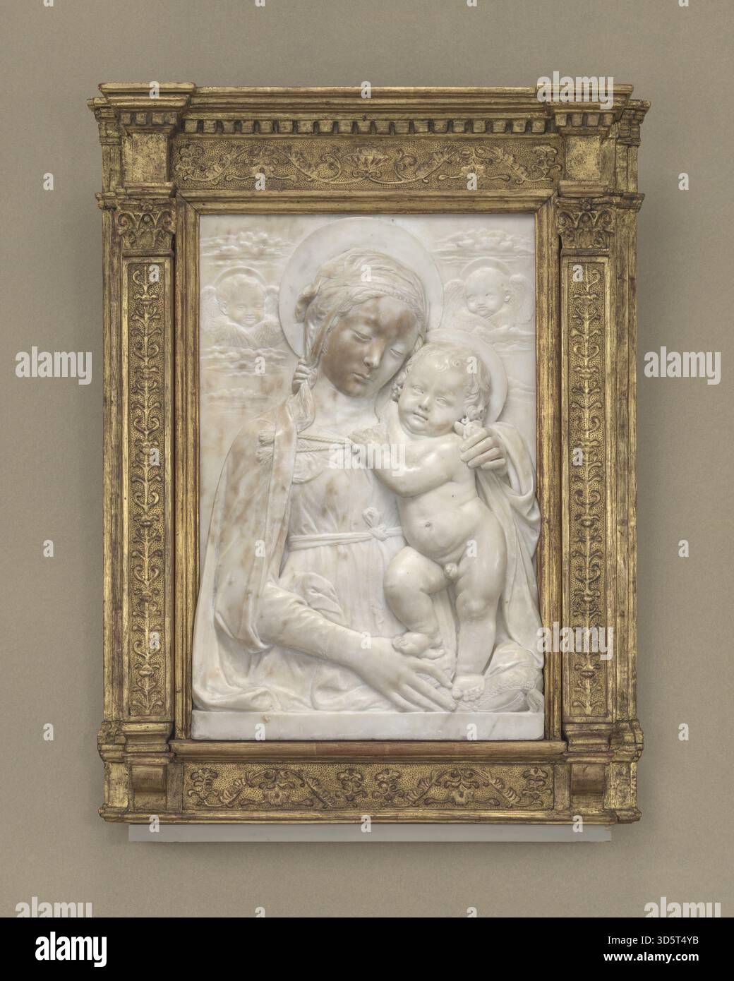 Sculpture by Benedetto da Maiano, circa 1475, depicting the Madonna ...