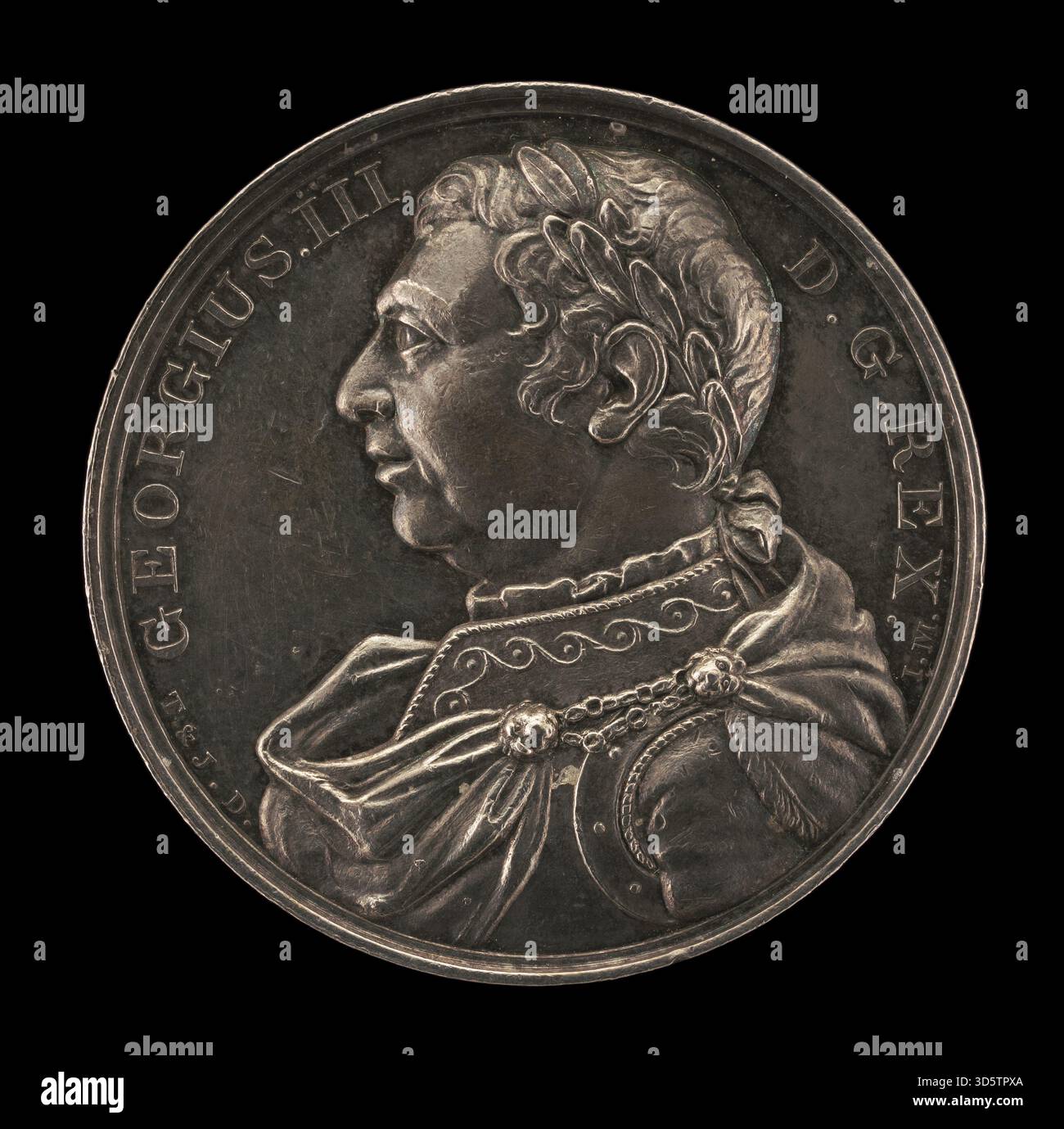 John Marrian's 1820 medallion depicts the death of King George III ...