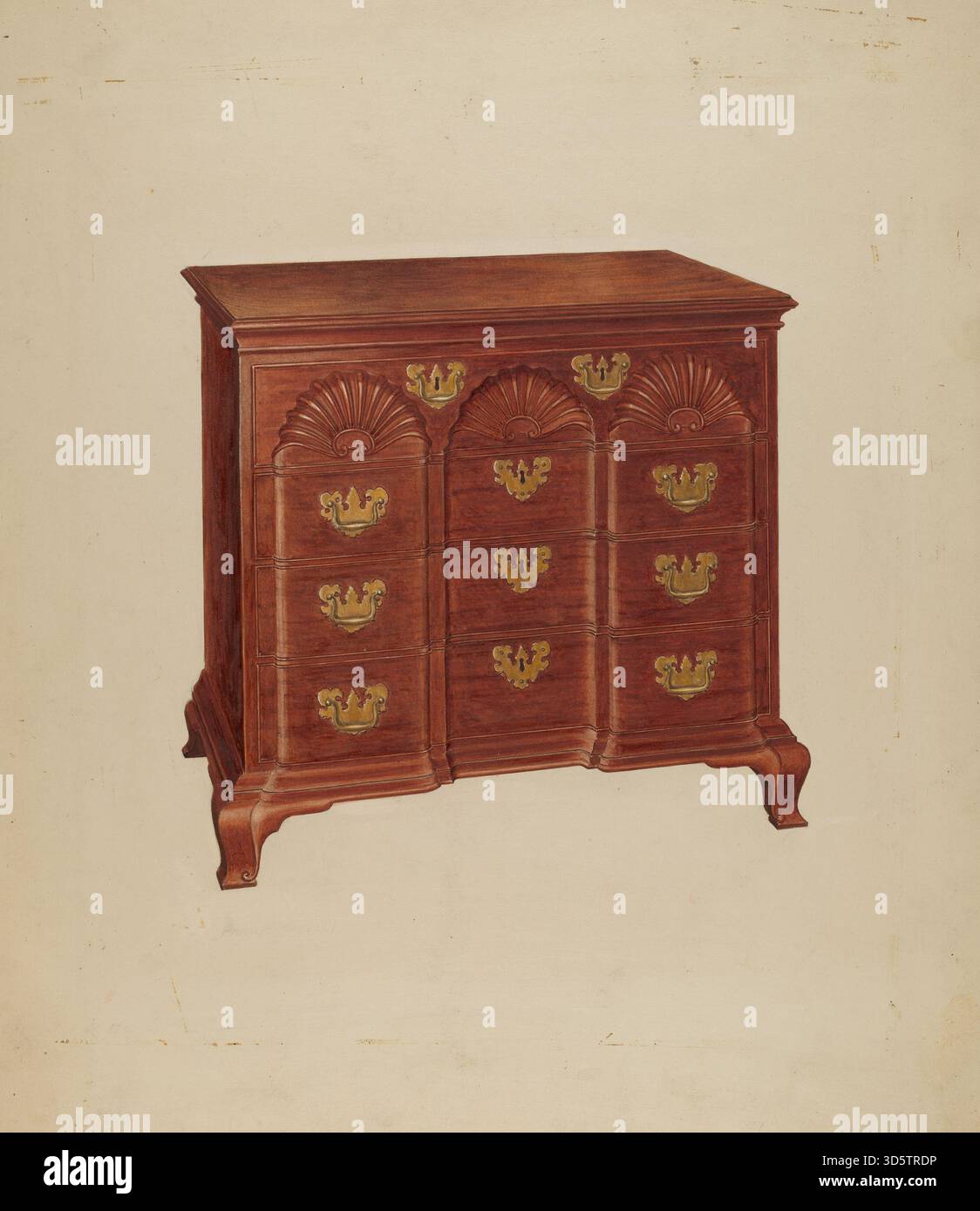 Symetry Drawers This chest of drawers, circa 1938 by Francis Borelli, features multiple ...