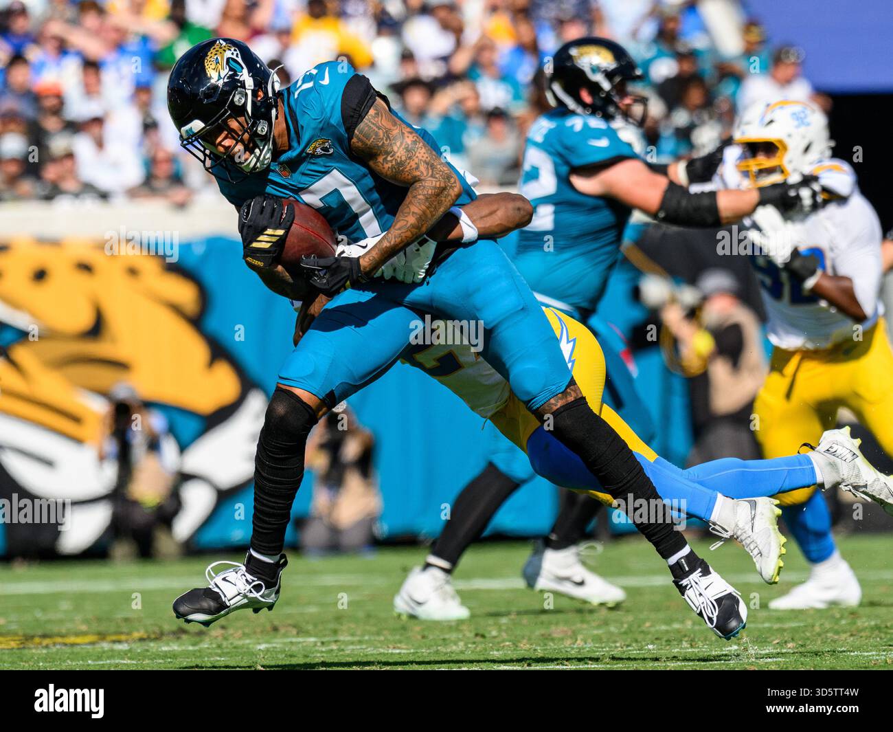 November 16, 2025: Jacksonville Jaguars wide receiver Tim Patrick (17