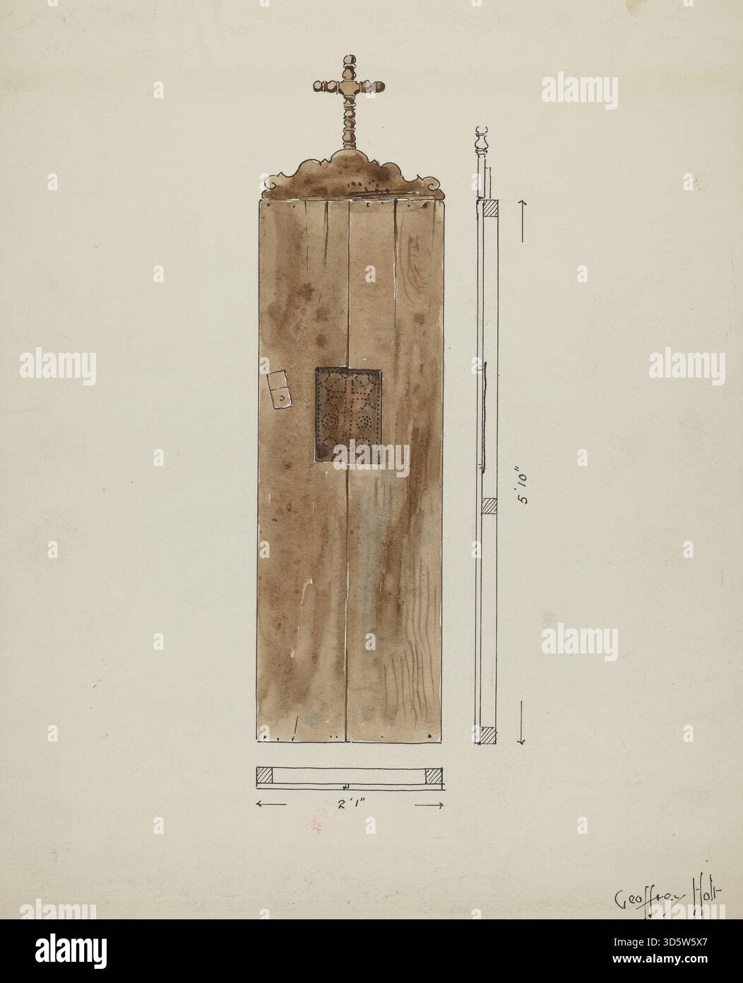 Geoffrey Holt's 1936 drawing shows the side view of an original ...