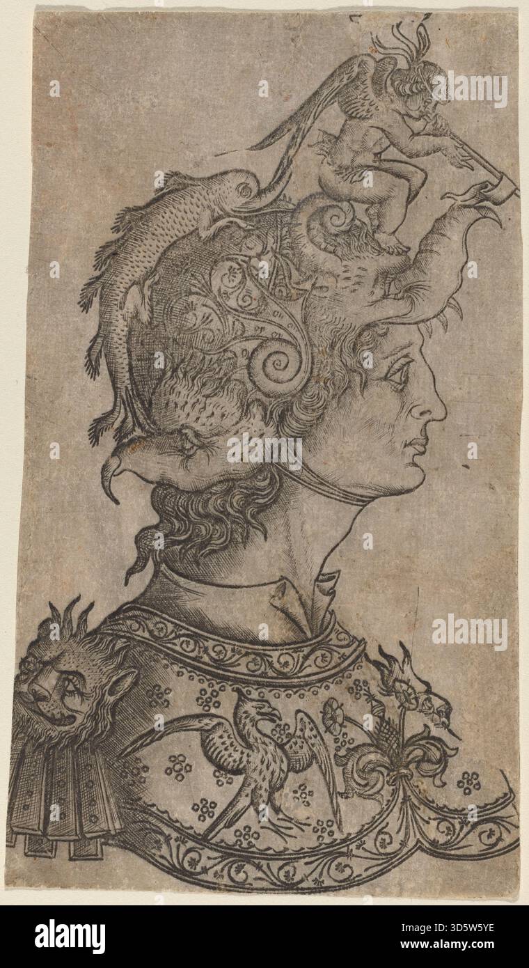 This c. 1470-1480 Italian artwork depicts a man wearing an elaborate ...