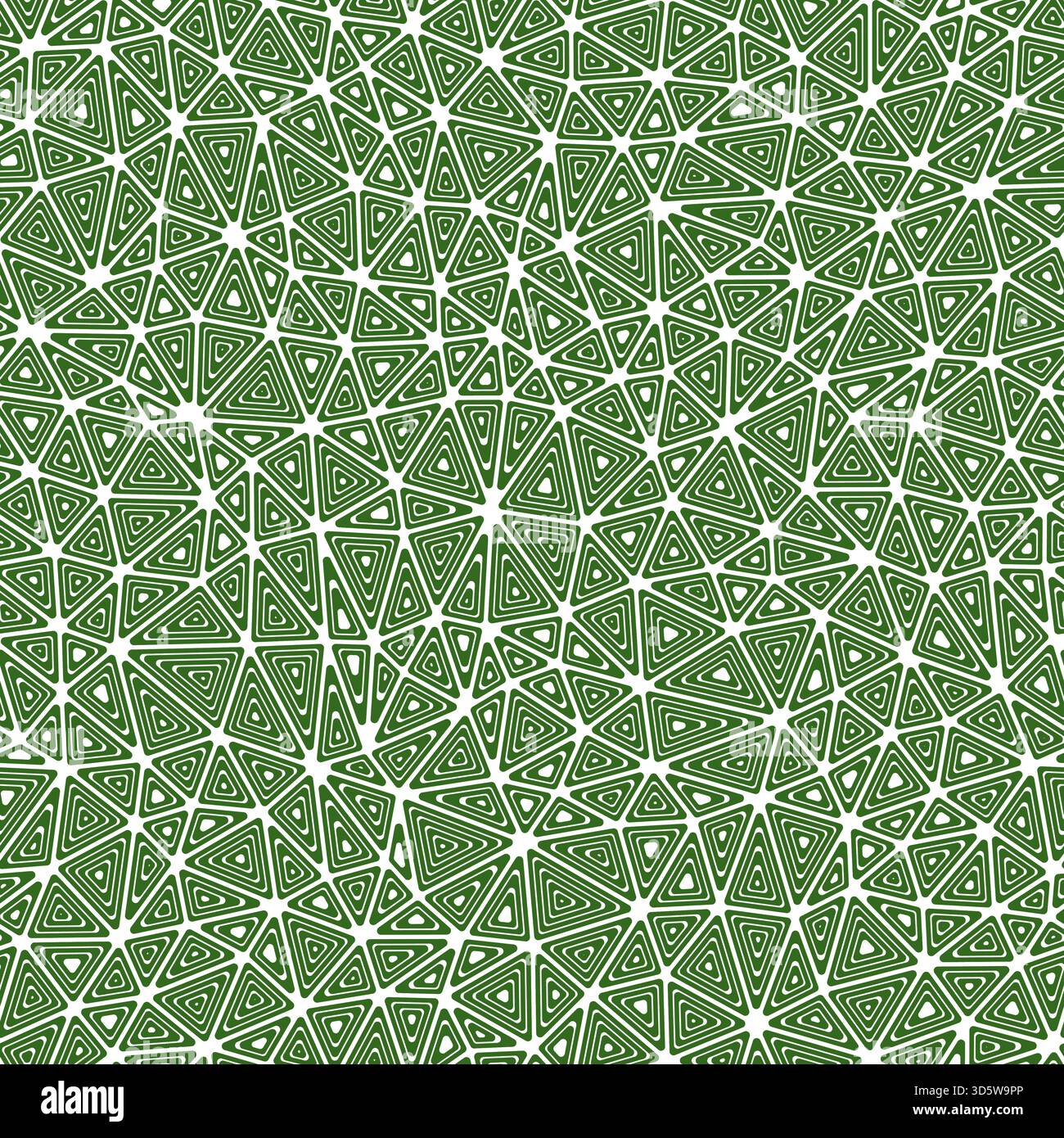 Abstract Mosaic Background. Compact triangles size. Multiple repeated inner triangles. Solid color style. Repeatable pattern. Elegant vector tiles. Stock Vector