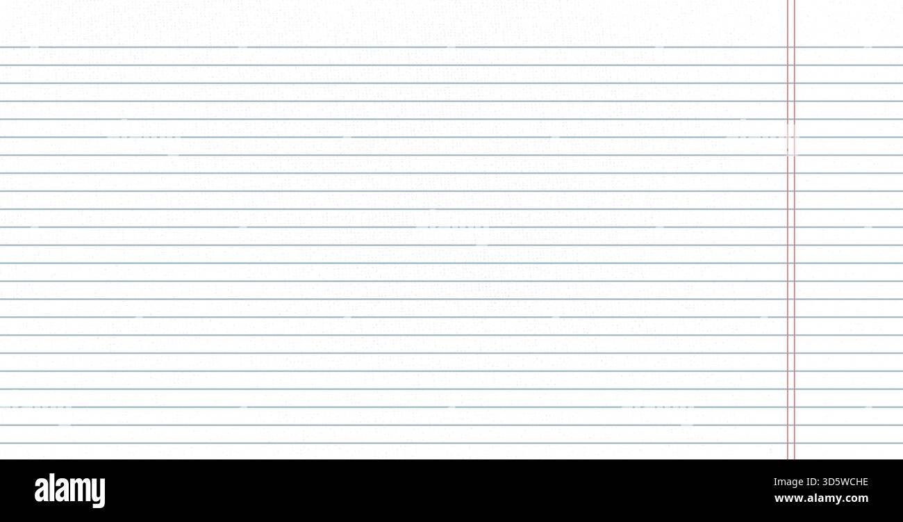 Lines grid paper background. Ruled blank notepad page. Office paper sheet. Vector binder pattern cover. Diary or memo textured document template. Lett Stock Vector