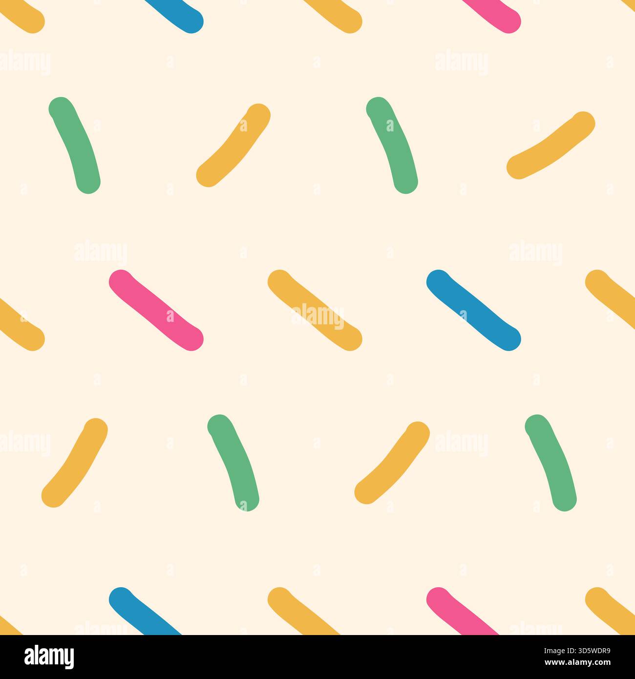 Random Sprinkle Wallpaper with doughnut pattern Stock Vector Images - Alamy