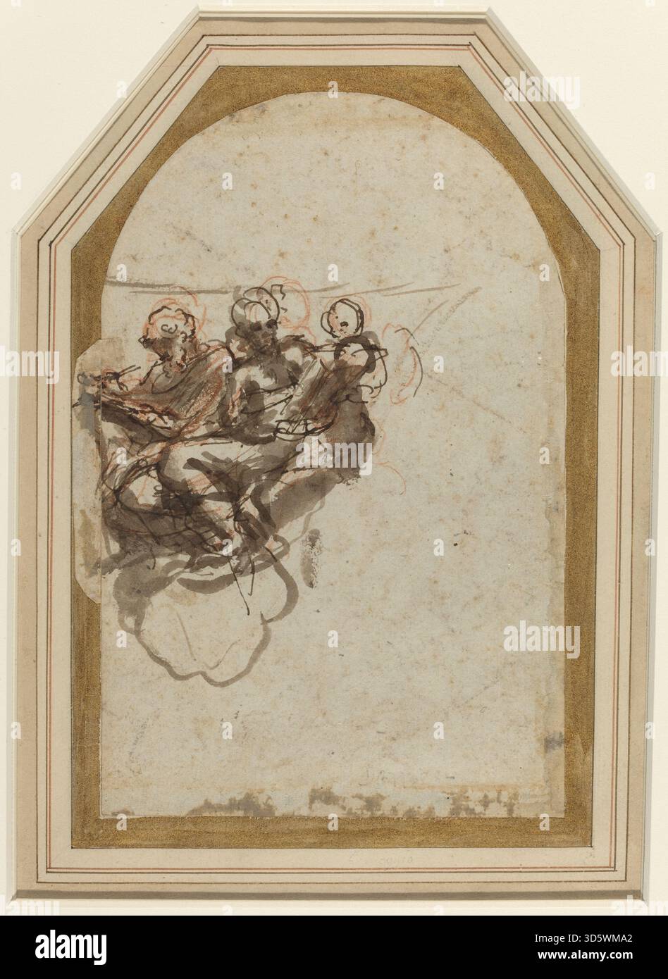 Correggio's work from 1523–1524 depicts Saint Matthew and Saint Jerome ...