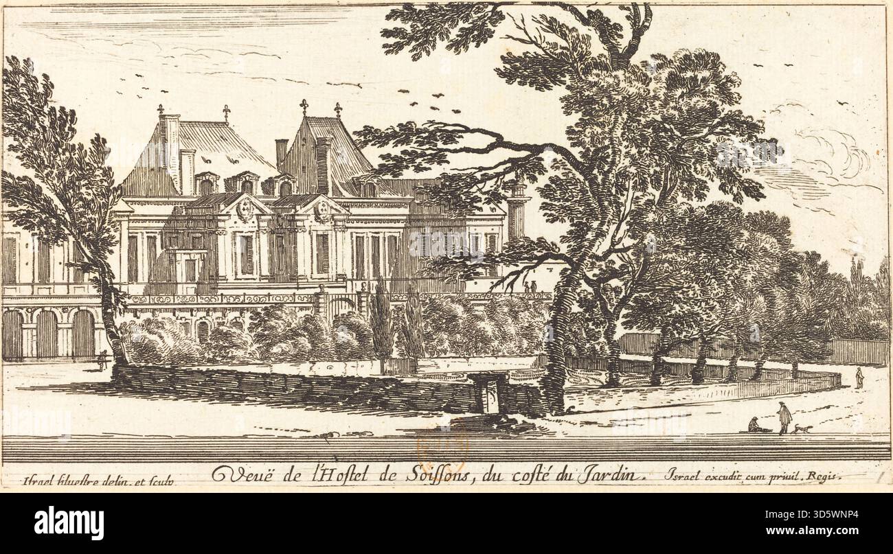 This 1652 print by Israël Silvestre depicts the Hôtel de Soissons ...