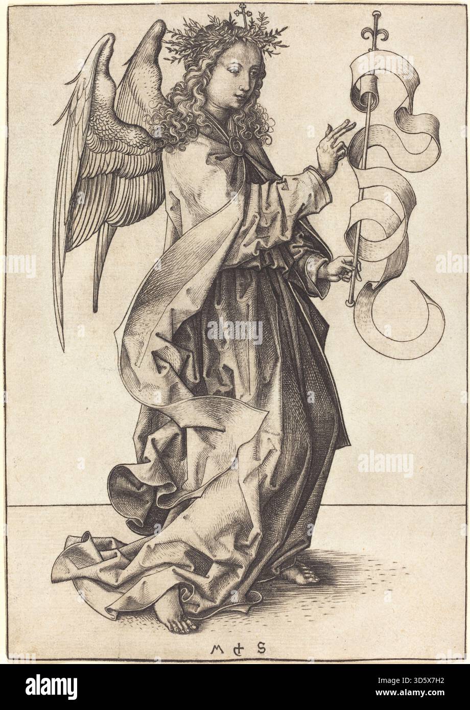 An engraving by Martin Schongauer from 1490–1491 depicting the ...