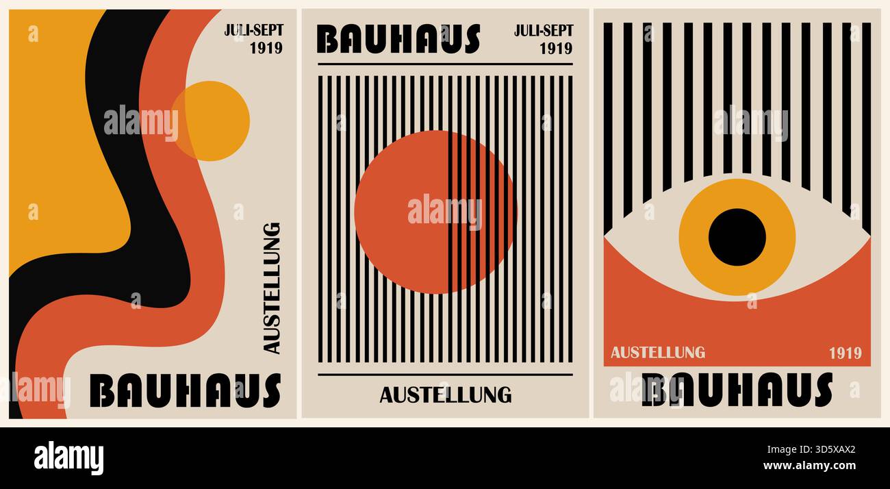 Set of Bauhaus vector posters vector art Stock Vector Image & Art - Alamy