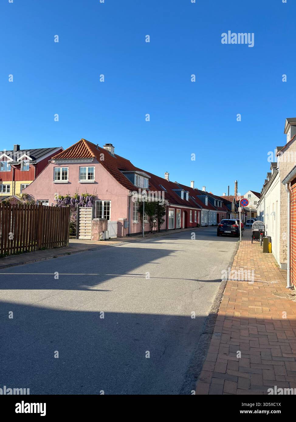 Street in Kerteminde, Funen, Denmark - Smartphone Captured Stock Image