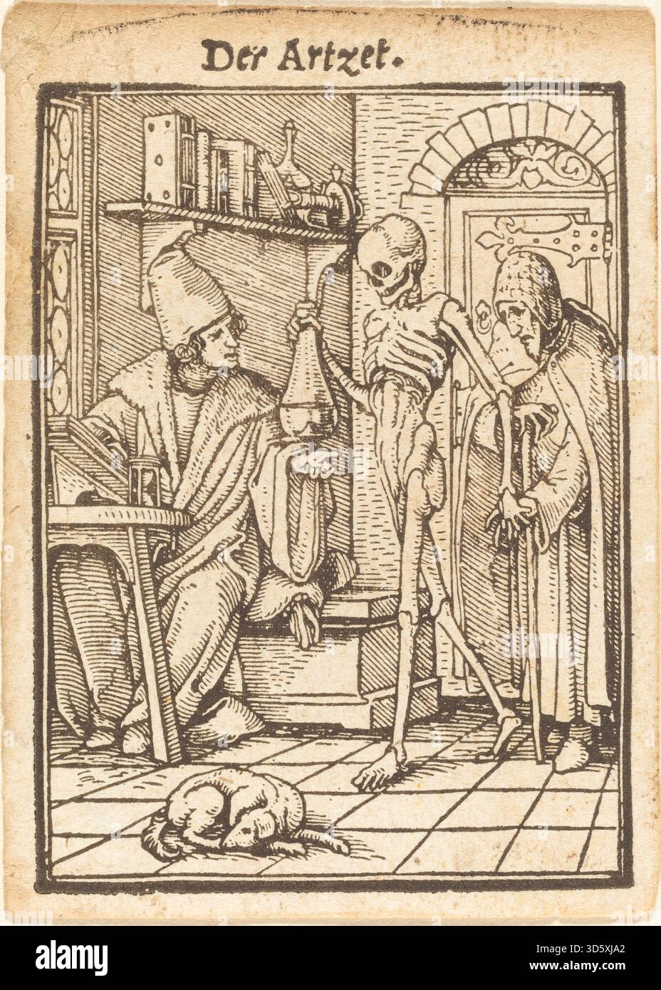 Attributes Drawing A drawing by Hans Holbein the Younger representing a physician. The ...