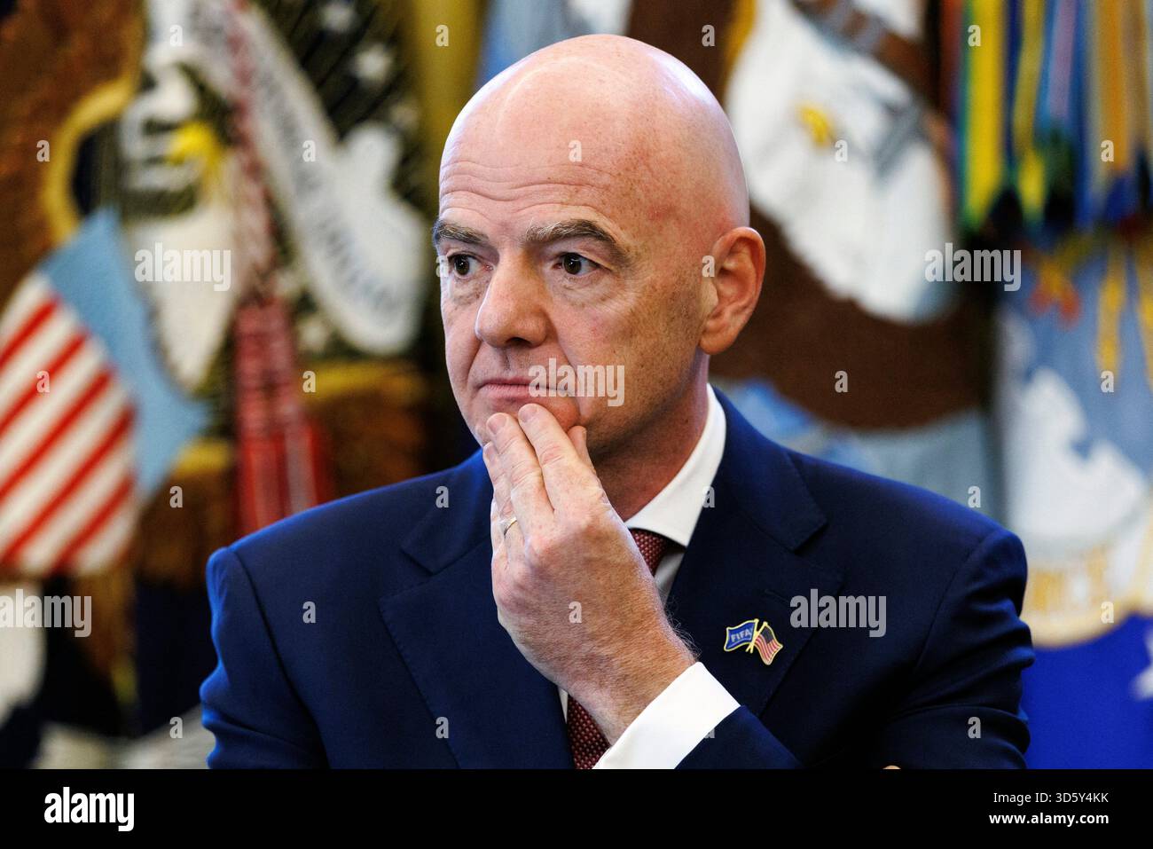 FIFA President Gianni Infantino during a meeting with US President