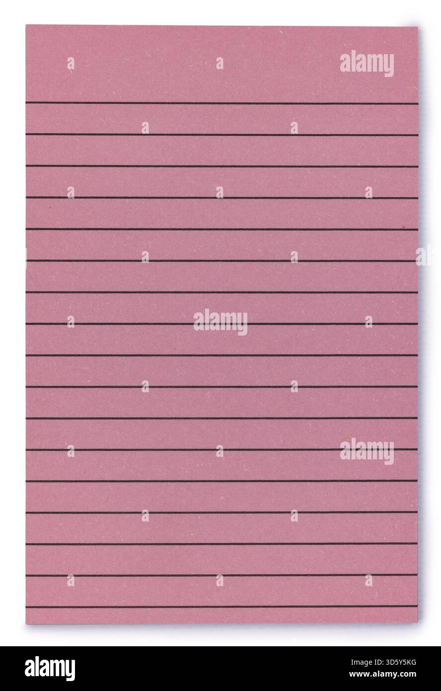 Pink rectangular note book paper, top vieuw. Isolated on a white background, Netherlands Stock Photo