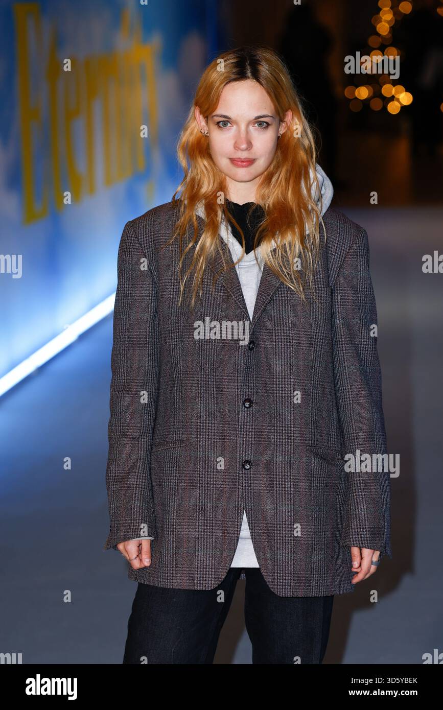 Aggy K Adams Poses For Upon Arrival At The Premiere Of Aggy K Adams Poses For Upon Arrival At The Premiere Of The Film Eternity On Monday Nov 17 2025 In London Photo By Millie 3D5YBEK 