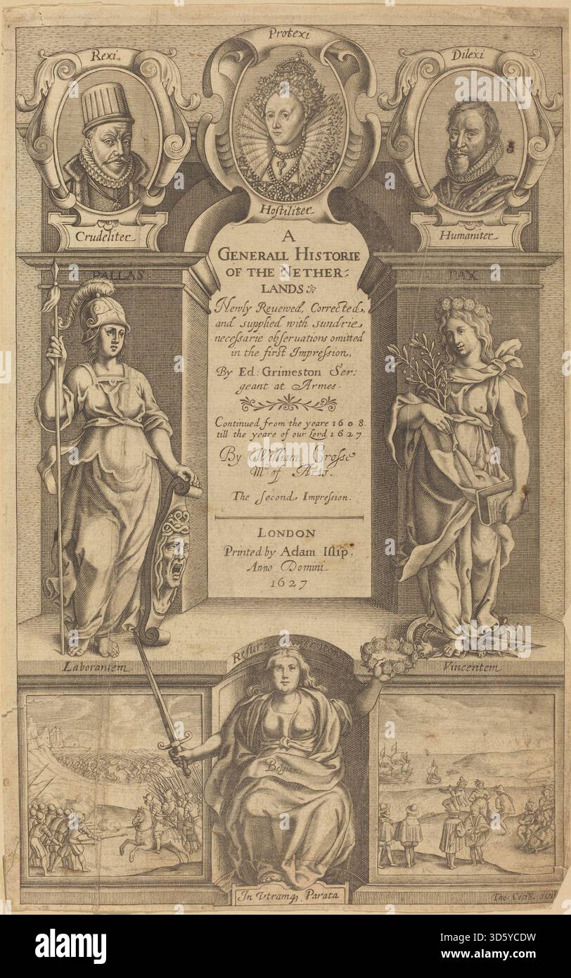 Frontispiece A frontispiece created by Thomas Cecil, published in 1627, showing ...