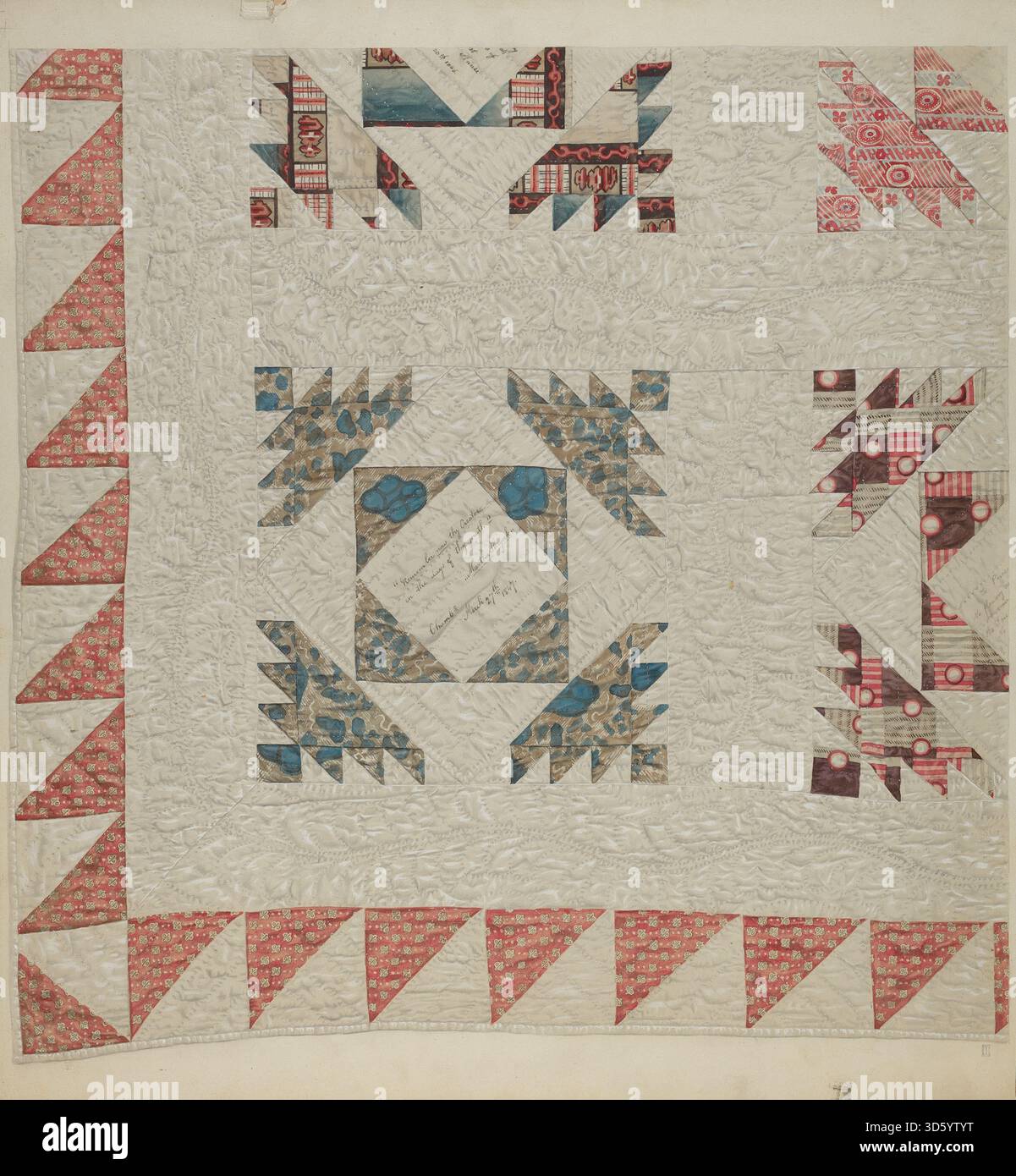 Douglas Campbell’s circa 1939 pieced quilt features a patchwork textile ...