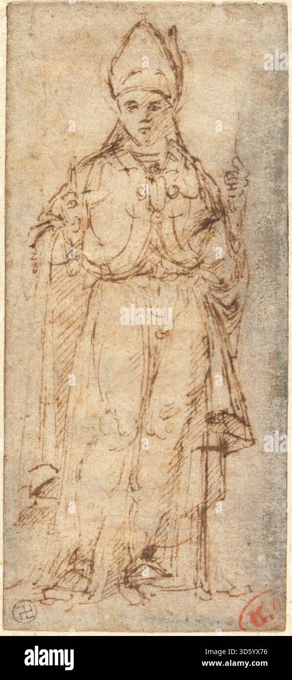 Painting of Saint Louis of Toulouse holding a staff by Giovanni Bellini ...