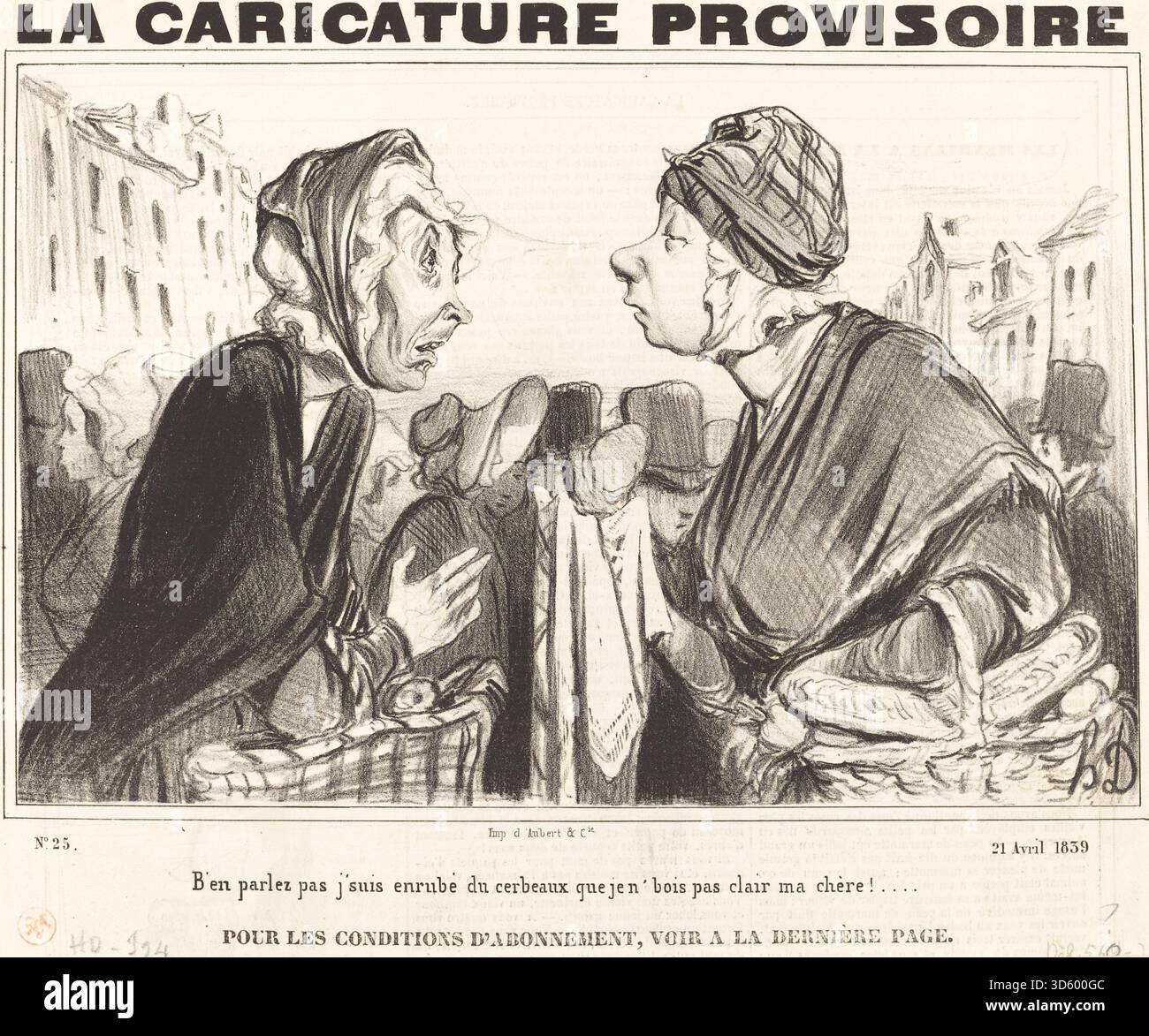 In this 1839 lithograph, Honoré Daumier depicts a man with a confused ...