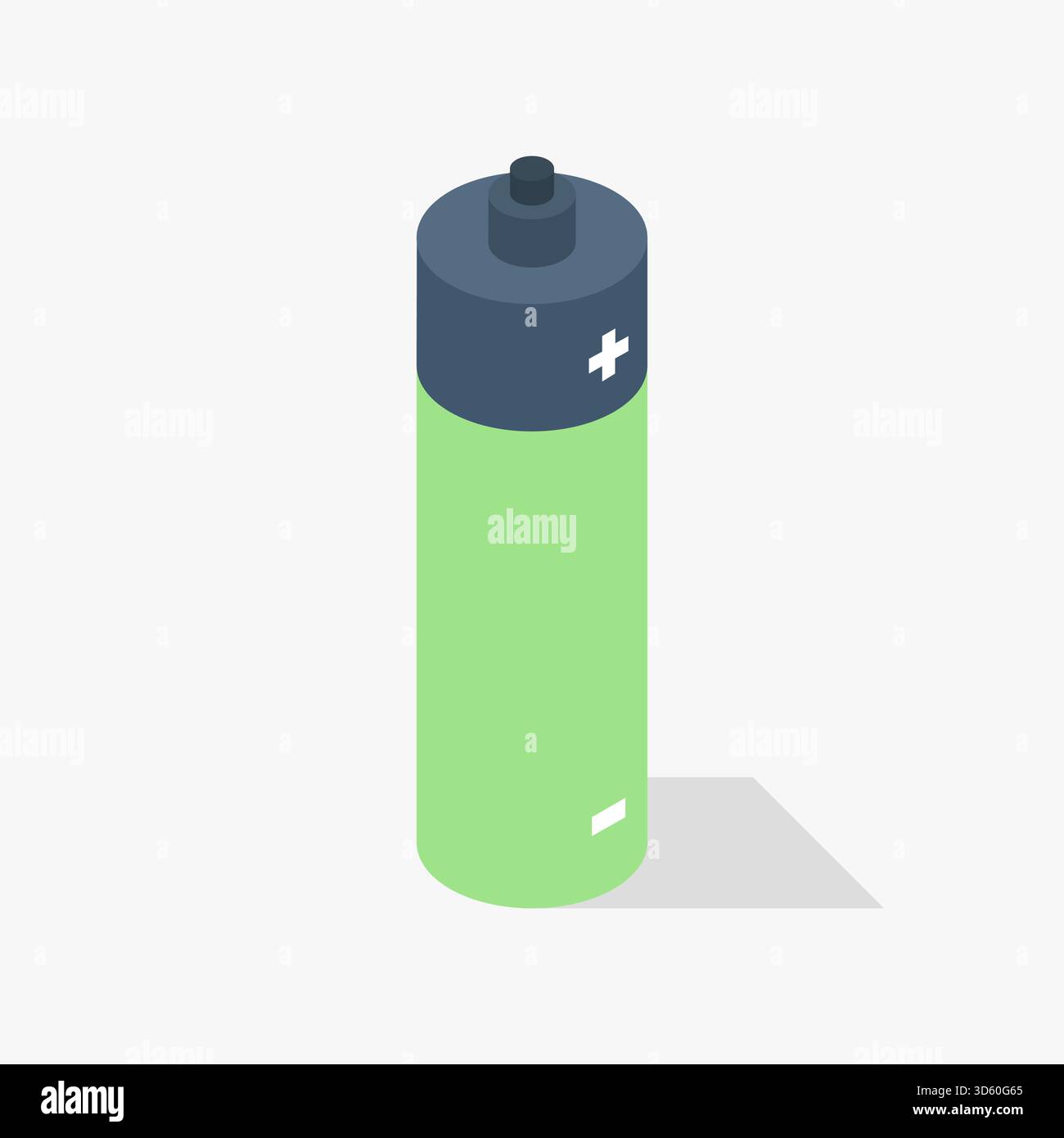 Isometric battery illustrated in vector Stock Vector