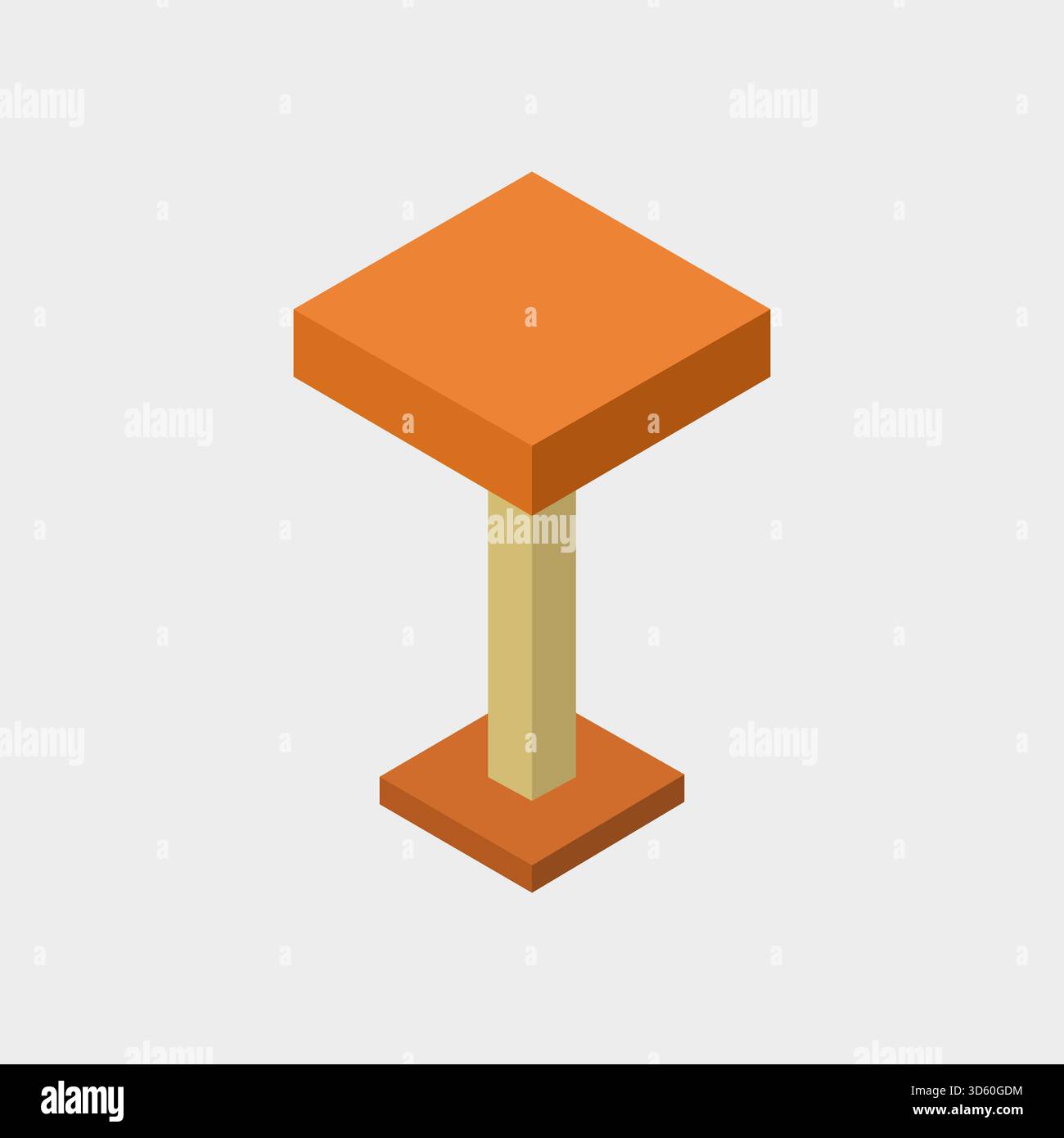 Isometric bar stool illustrated in vector Stock Vector