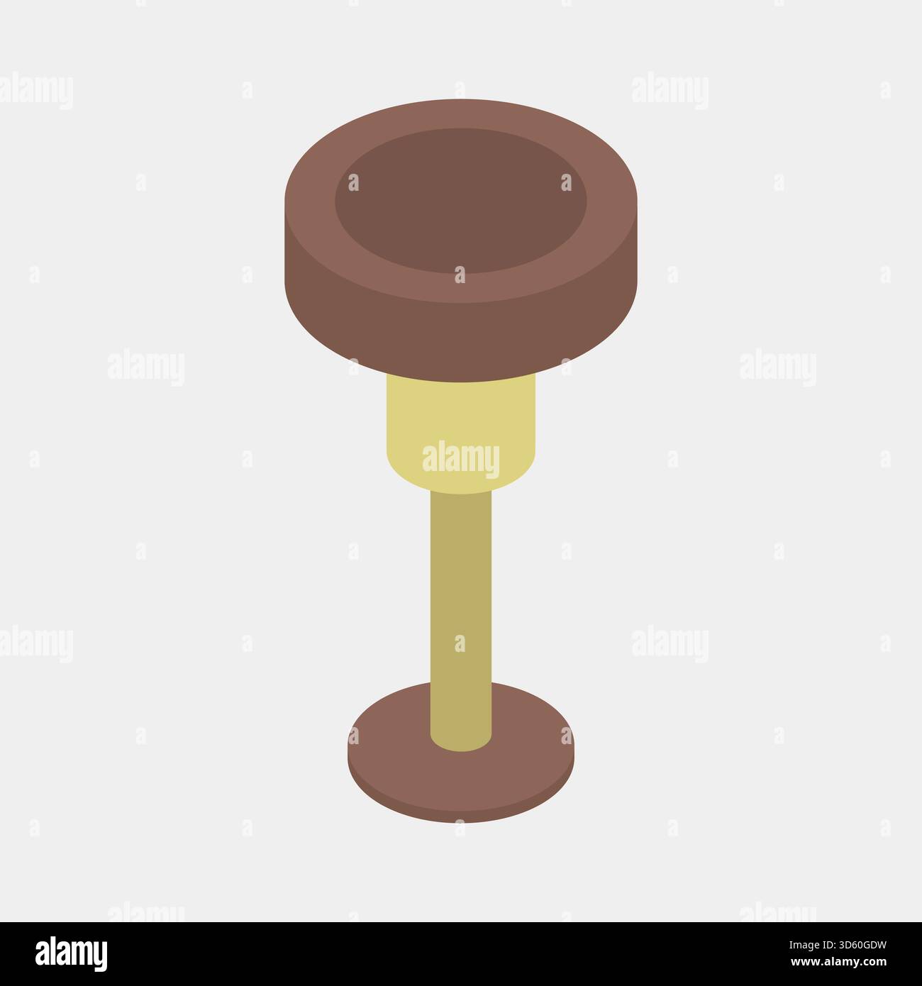 Isometric bar stool illustrated in vector Stock Vector