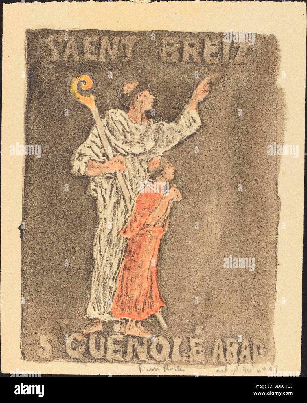 Saint Guenole by Pierre Roche depicts the saint in sculptural form ...