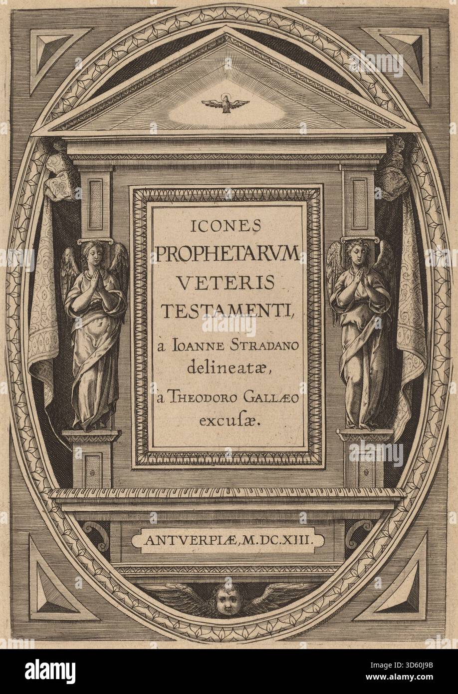 A 1613 title page print by Theodor Galle after Jan van der Straet. The ...
