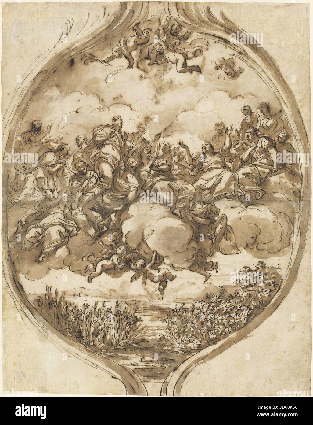 This circa 1695 painting by Nicola Malinconico depicts saints appearing ...