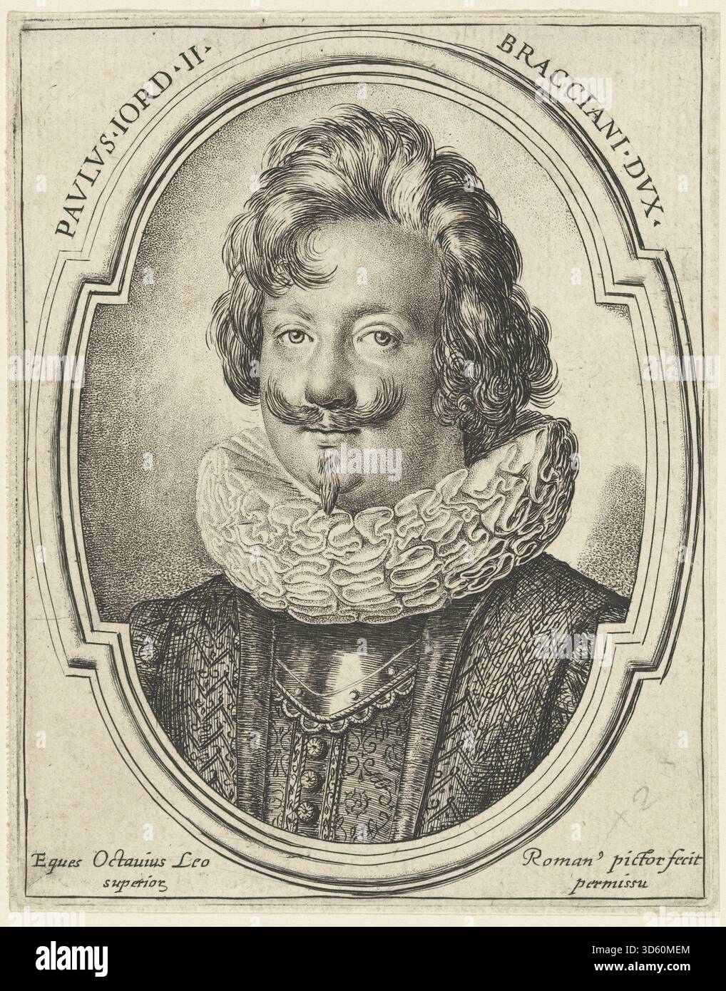 This portrait by Ottavio Leoni depicts Paolo Giordano Orsini II. The ...