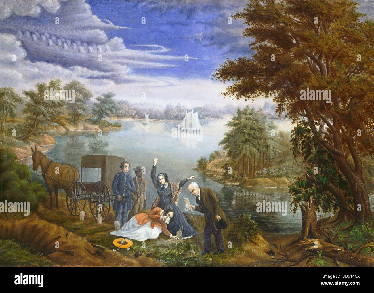This c.1890 painting by Linton Park depicts an exhumation scene. The ...