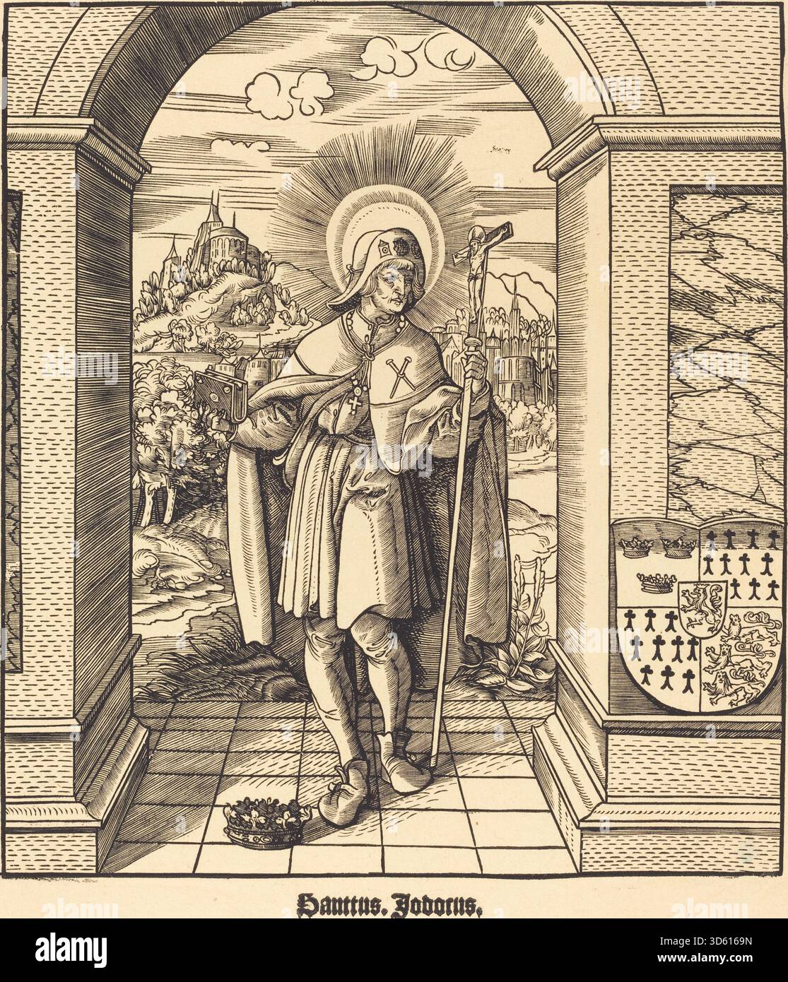 Between 1516 and 1518, Leonhard Beck depicted Saint Jodocus, showing ...