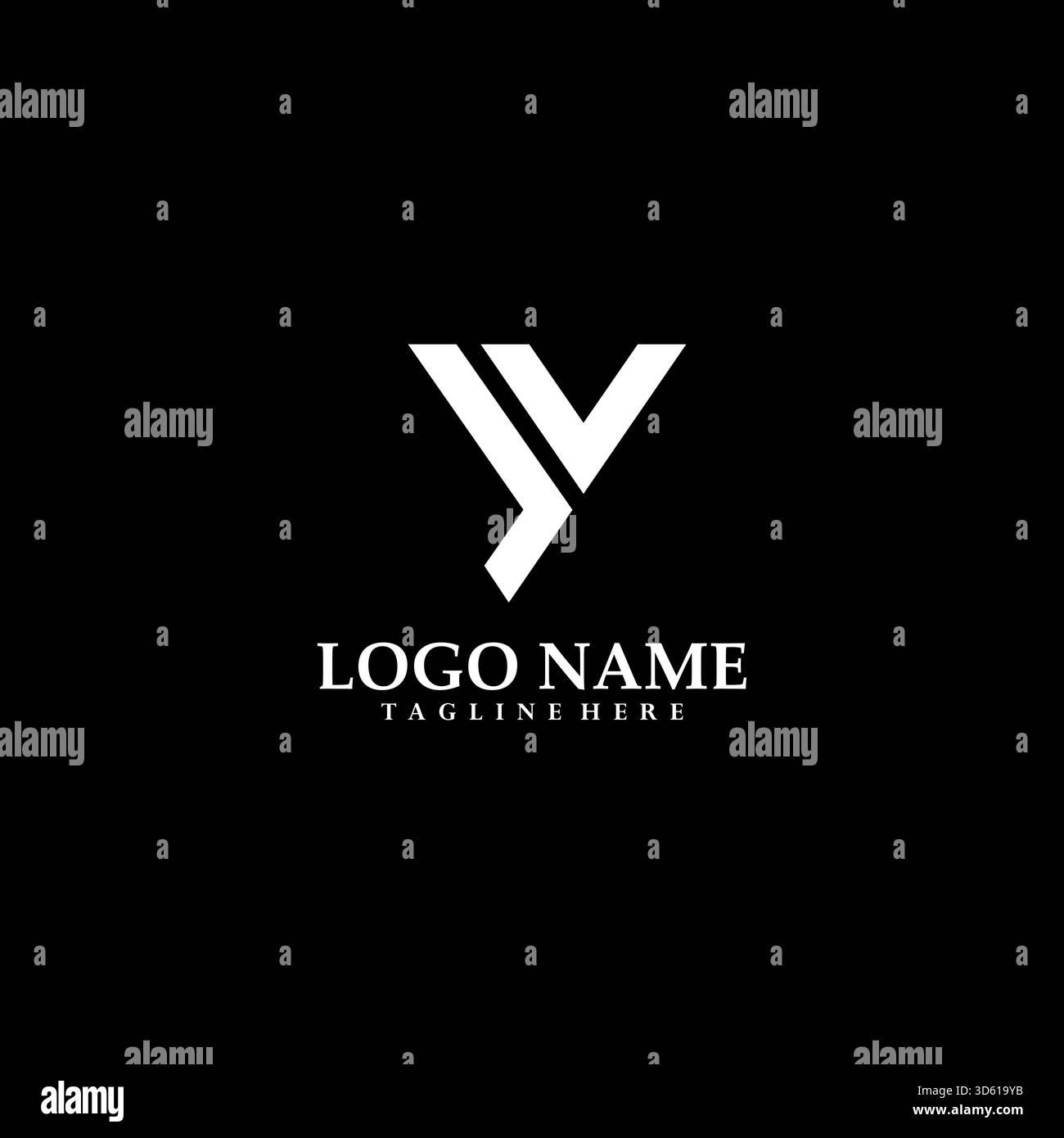 initial YV logo design vector Stock Vector