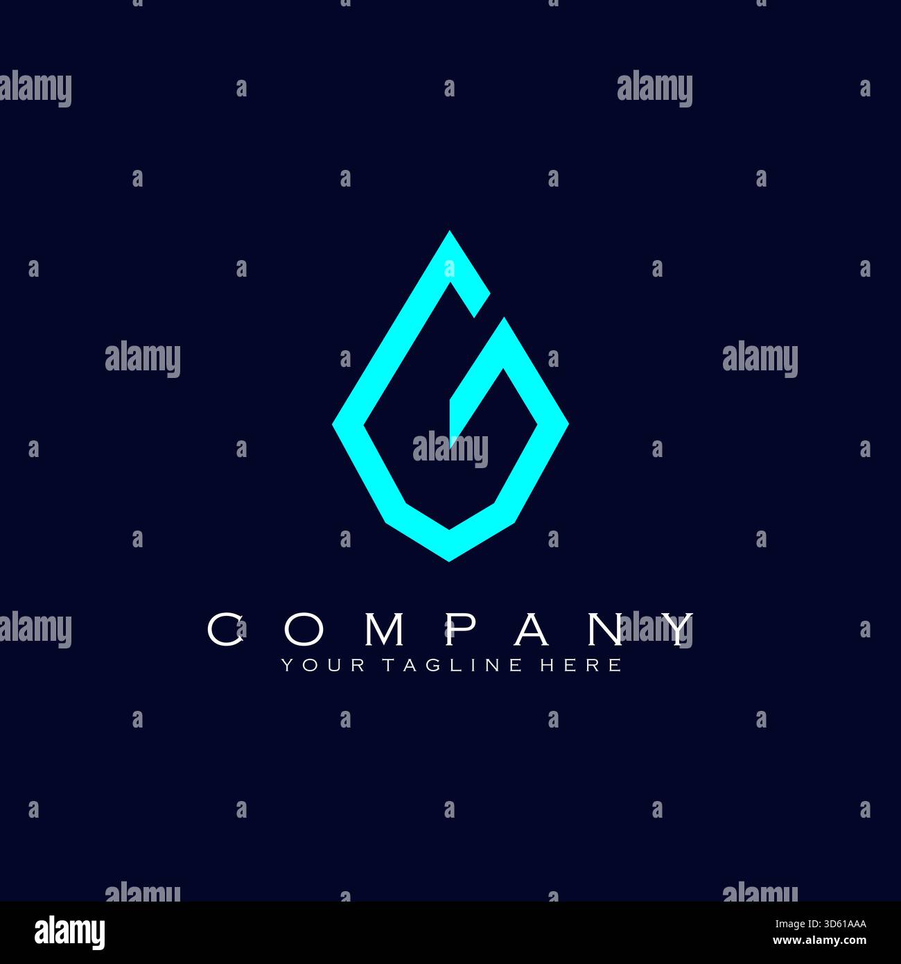 letter G stone logo design vector Stock Vector